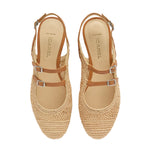 Balma Raffia Slingback Mary Janes