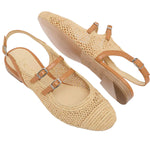 Balma Raffia Slingback Mary Janes