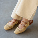 Balma Raffia Slingback Mary Janes