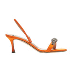 Bow Detail Satin Slingback Heel