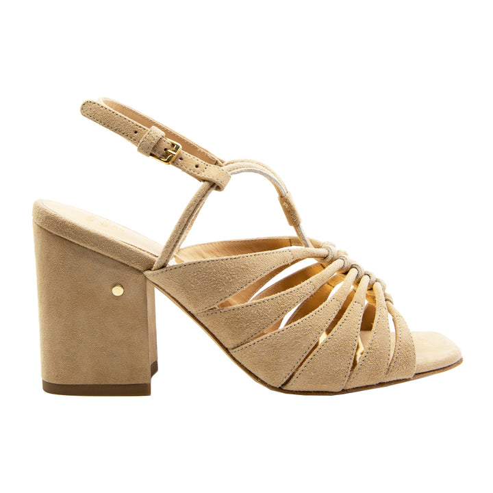 Burma Suede Block High Heels