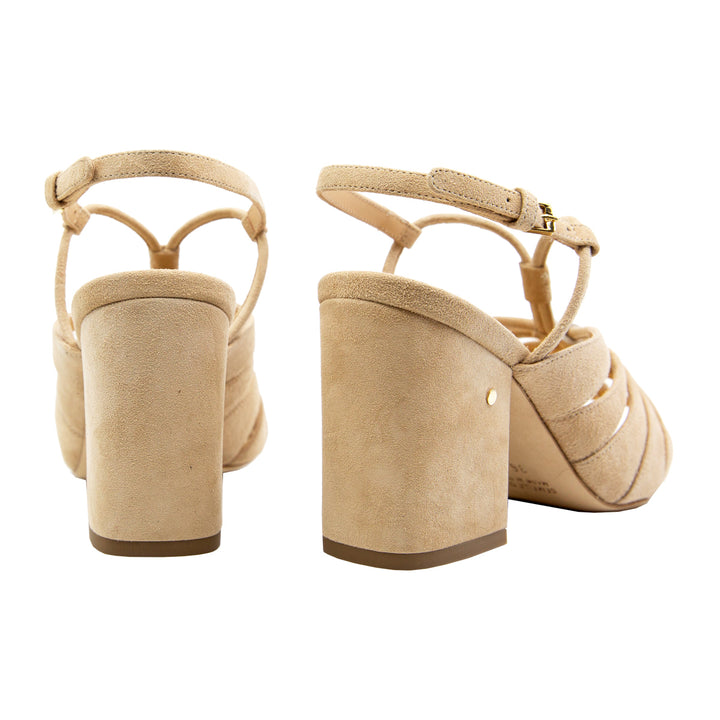 Burma Suede Block High Heels