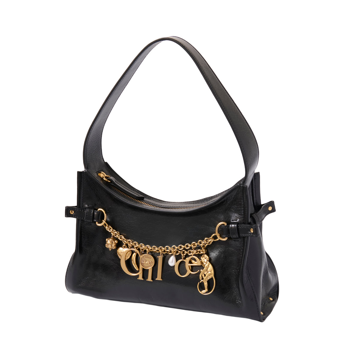 Charms Shoulder Hobo Bag