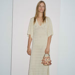 Blossom Creature Embellished Raffia Bag