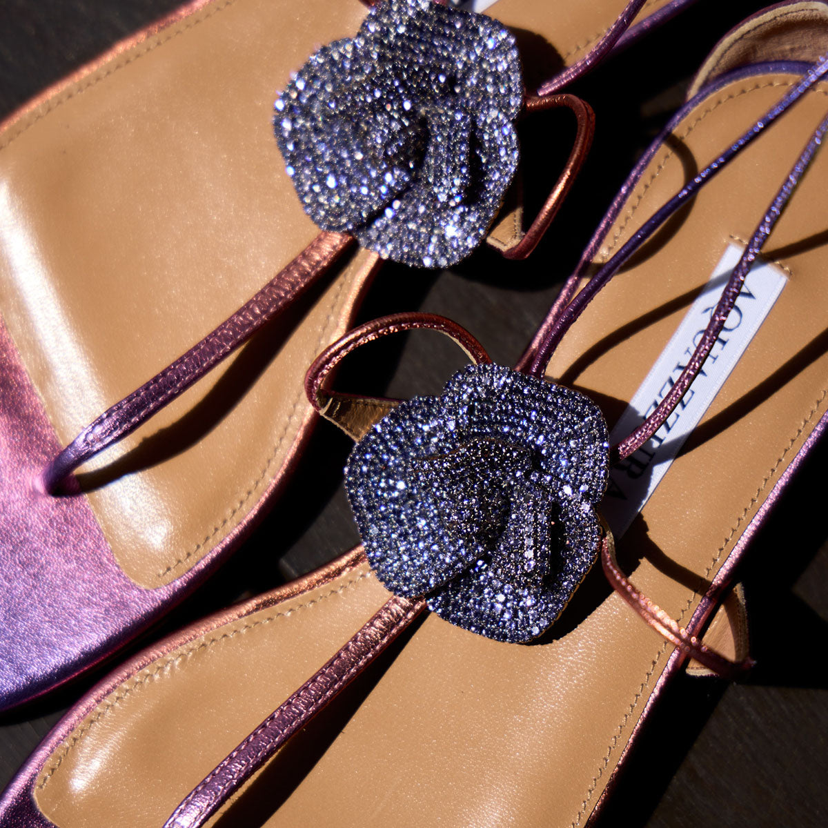 Crystal Orchid Sandal Flat