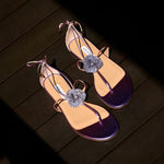 Crystal Orchid Sandal Flat