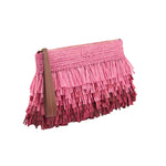 Degrade Shag Raffia Clutch