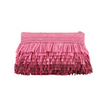Degrade Shag Raffia Clutch