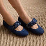 Melita Denim Chain Ballet Flat