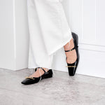 Bow Detail Square Toe Ballerina