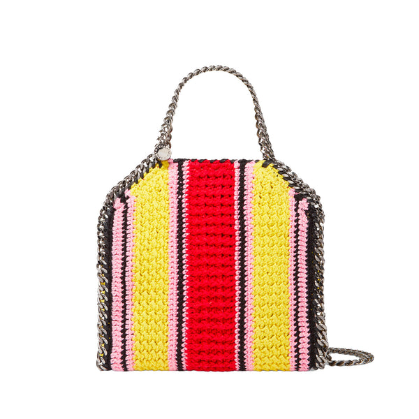 Falabella Striped Cotton Crochet Mini Tote Bag – Maryon's