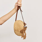 Hermit Crab Raffia Crossbody Bag