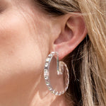 Crystal Hoops Earrings