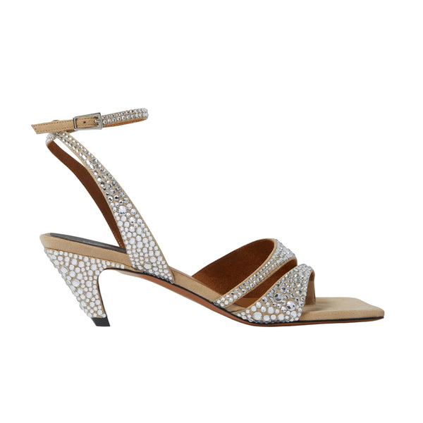 Spur Crystal Kitten Heels