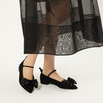 Ilona Multi Stone Bow Flats