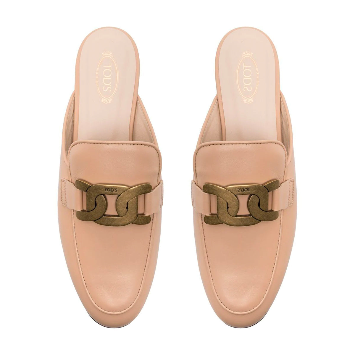 Kate Chain Leather Mules