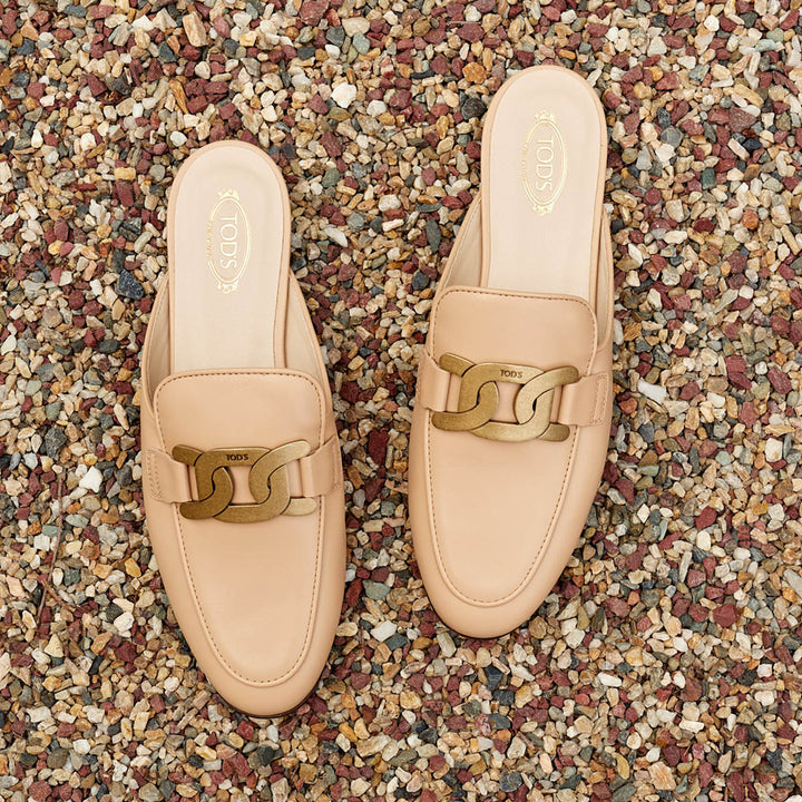 Kate Chain Leather Mules