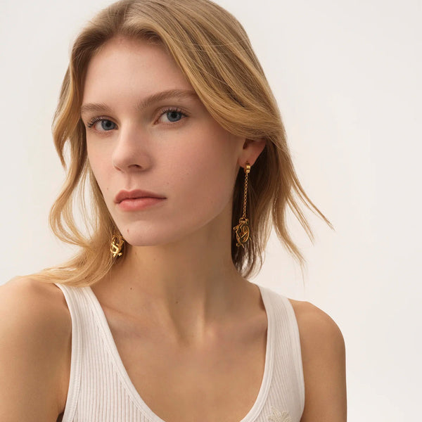 Chloe Letter Earrings