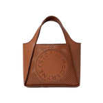 Logo Perforated Top Handle Bag