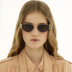 Marcie Cat Eye Metal Sunglasses