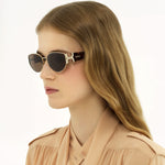 Marcie Cat Eye Metal Sunglasses