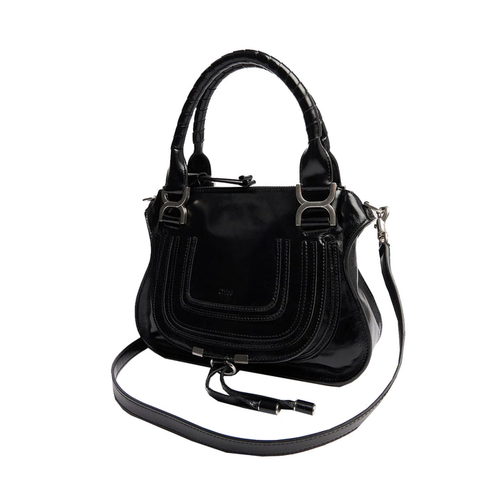 Marcie Small Shiny Double Carry Bag