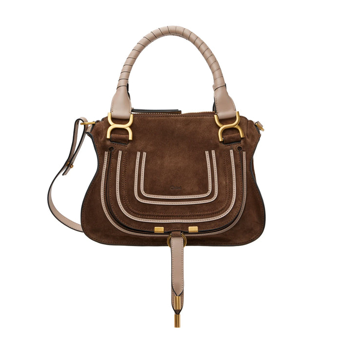 Marcie Small Double Carry Suede Bag