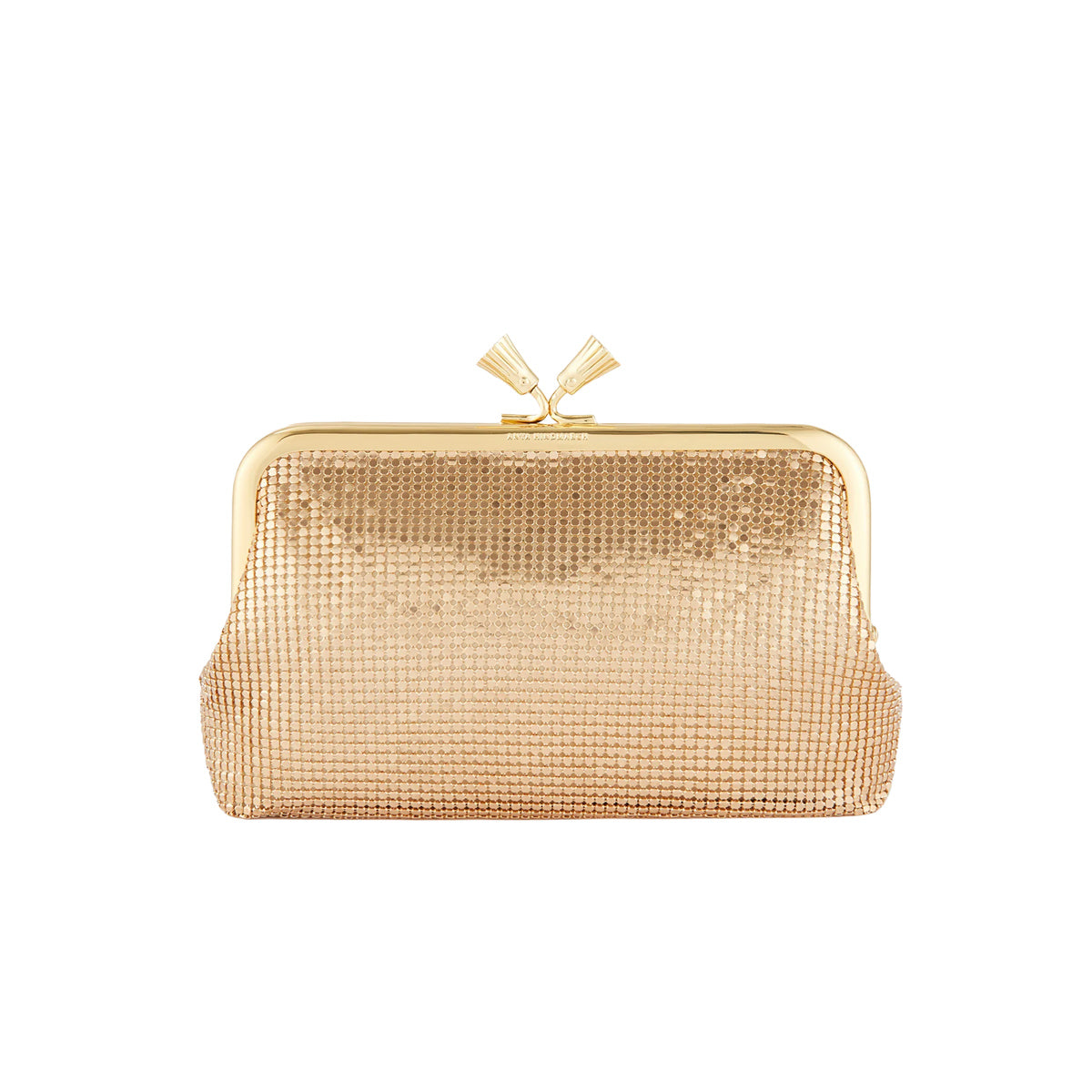 Maud Tassel Clutch Metal Mesh