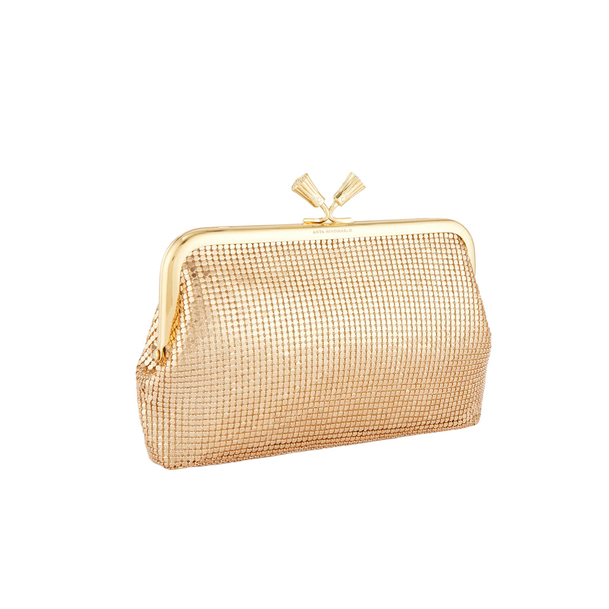 Maud Tassel Clutch Metal Mesh