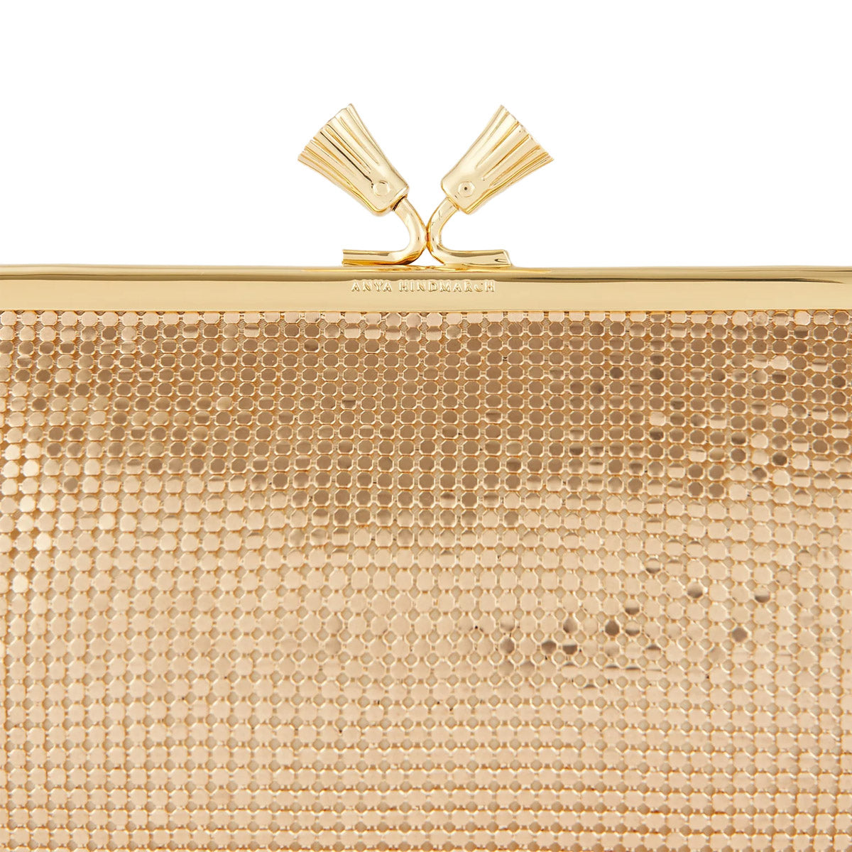 Maud Tassel Clutch Metal Mesh