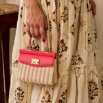 Small Paris Wicker Bicolour Bag