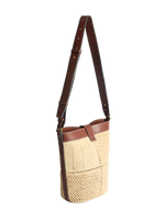 Mortimer Bucket Bag Patchwork Raffia