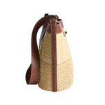 Mortimer Bucket Bag Patchwork Raffia