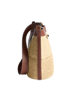 Mortimer Bucket Bag Patchwork Raffia