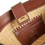 Mortimer Bucket Bag Patchwork Raffia