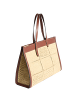 Mortimer Tote Patchwork Raffia