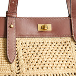 Mortimer Tote Patchwork Raffia