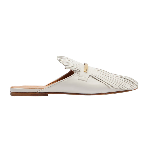 Fringed Leather Mules