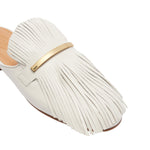 Fringed Leather Mules
