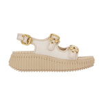 Nama Linen Wedge Sandals