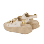 Nama Linen Wedge Sandals