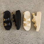 Nama Leather Wedge Sandals