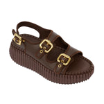 Nama Leather Wedge Sandals