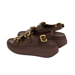 Nama Leather Wedge Sandals