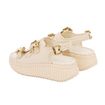 Nama Leather Wedge Sandals