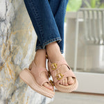 Nama Suede Leather Wedge Sandals