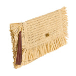 Oversized Raffia Clutch