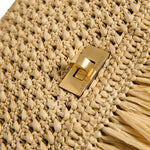 Oversized Raffia Clutch