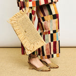 Oversized Raffia Clutch
