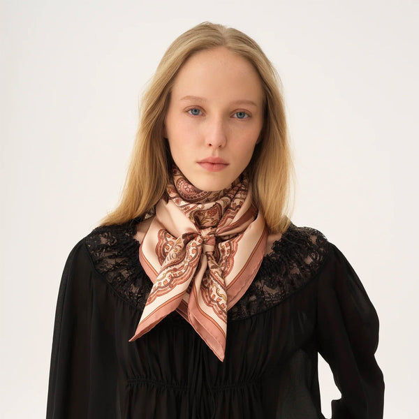 Paisley Print Square Scarf